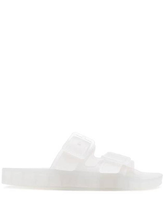 Luxury Balenciaga Mallorca Clear Rubber Slippers White