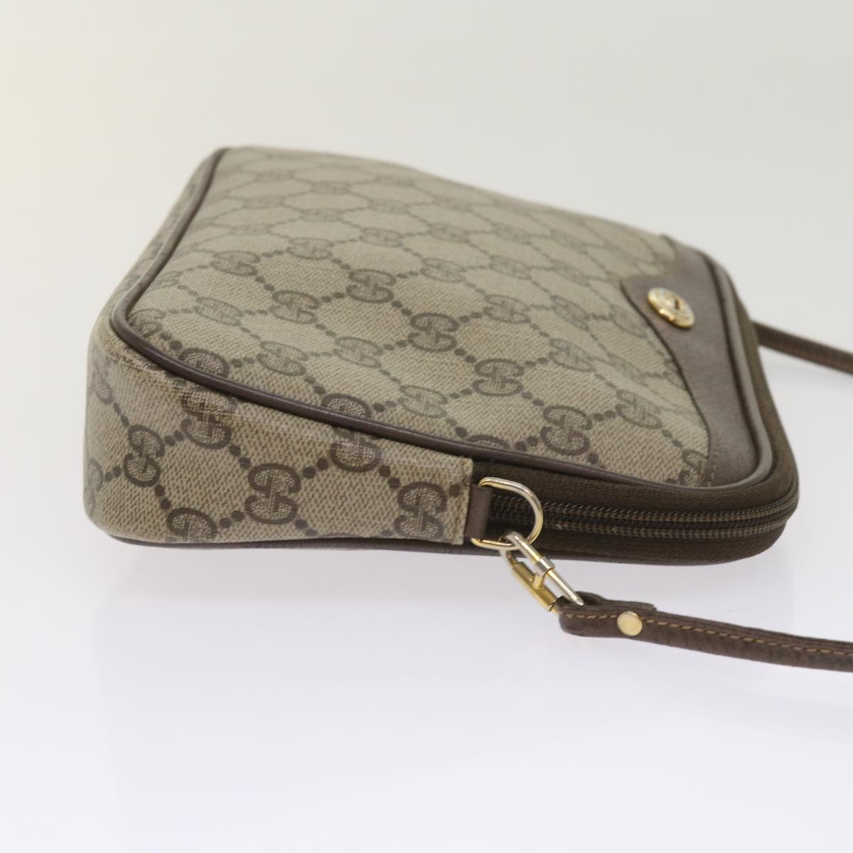GUCCI GG Supreme Shoulder Bag PVC Beige 97 02 068 fm3136