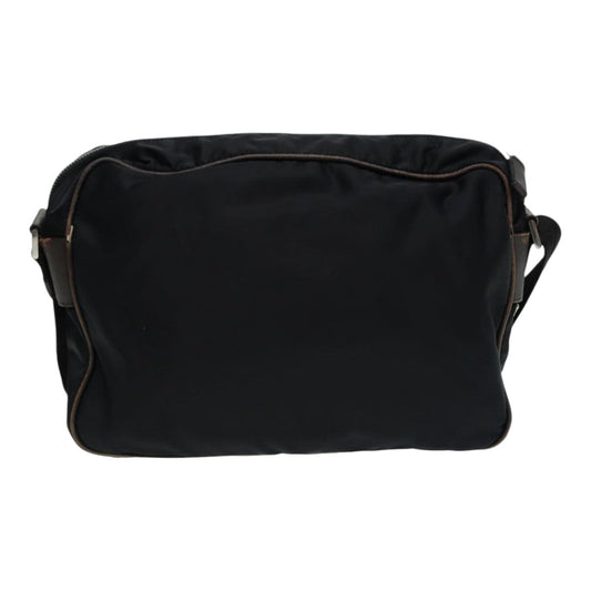 Luxury Prada Shoulder Bag Nylon Black Silver fm3701