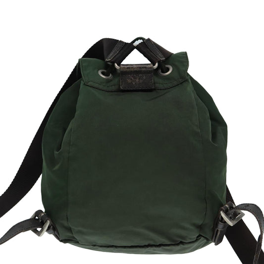 Luxury Prada Backpack Nylon Khaki Brown Silver fm3741
