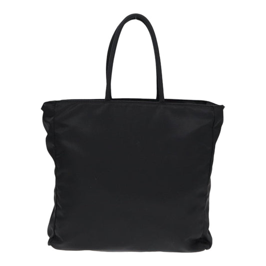 Luxury Prada Tote Bag Nylon Black Silver fm3742