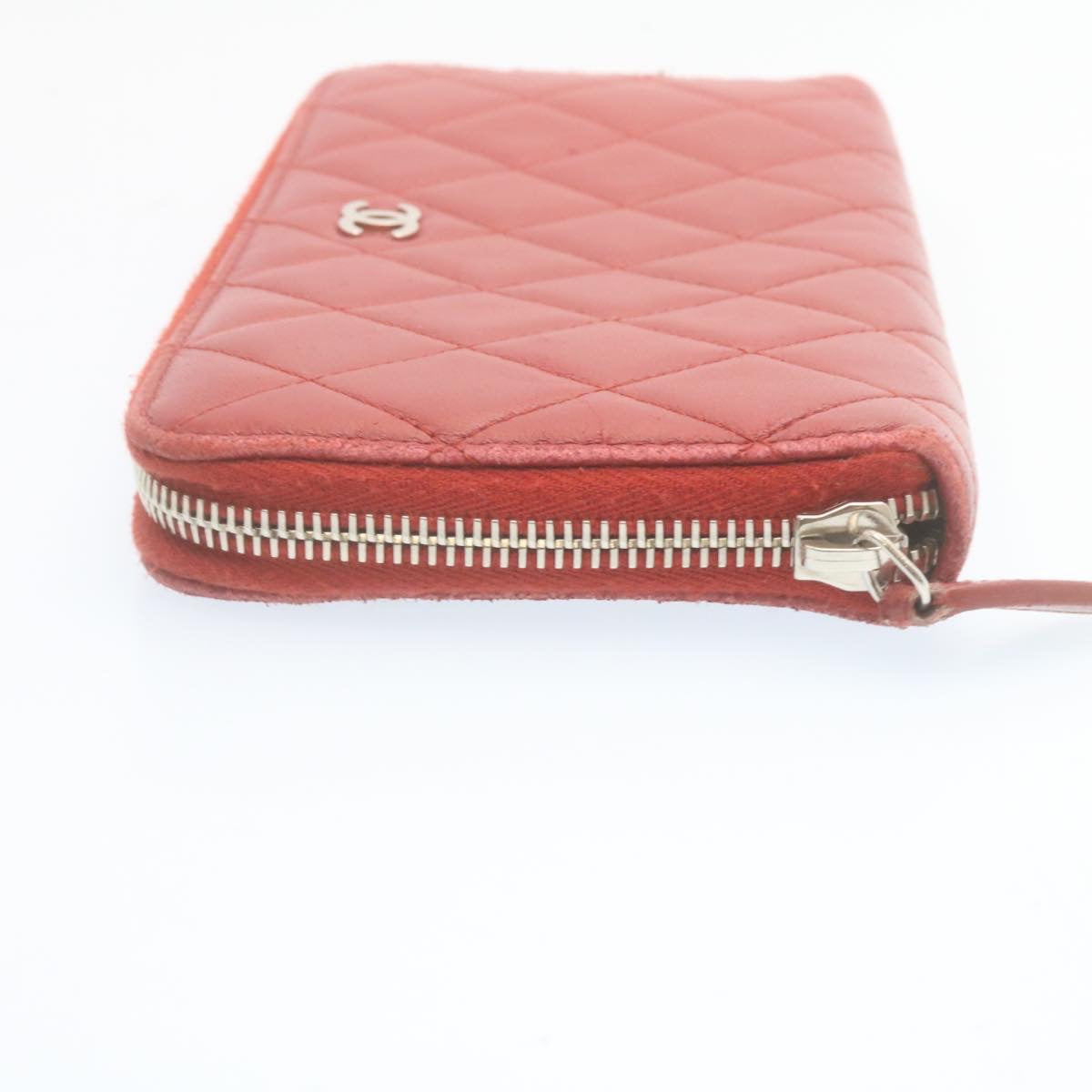 Luxury Chanel Matelasse Wallet Lamb Skin Red CC am2154g