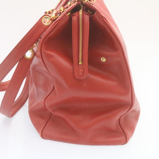 Luxury Chanel COCO Mark Super model Chain Shoulder Bag Caviar Skin Red am2162gA