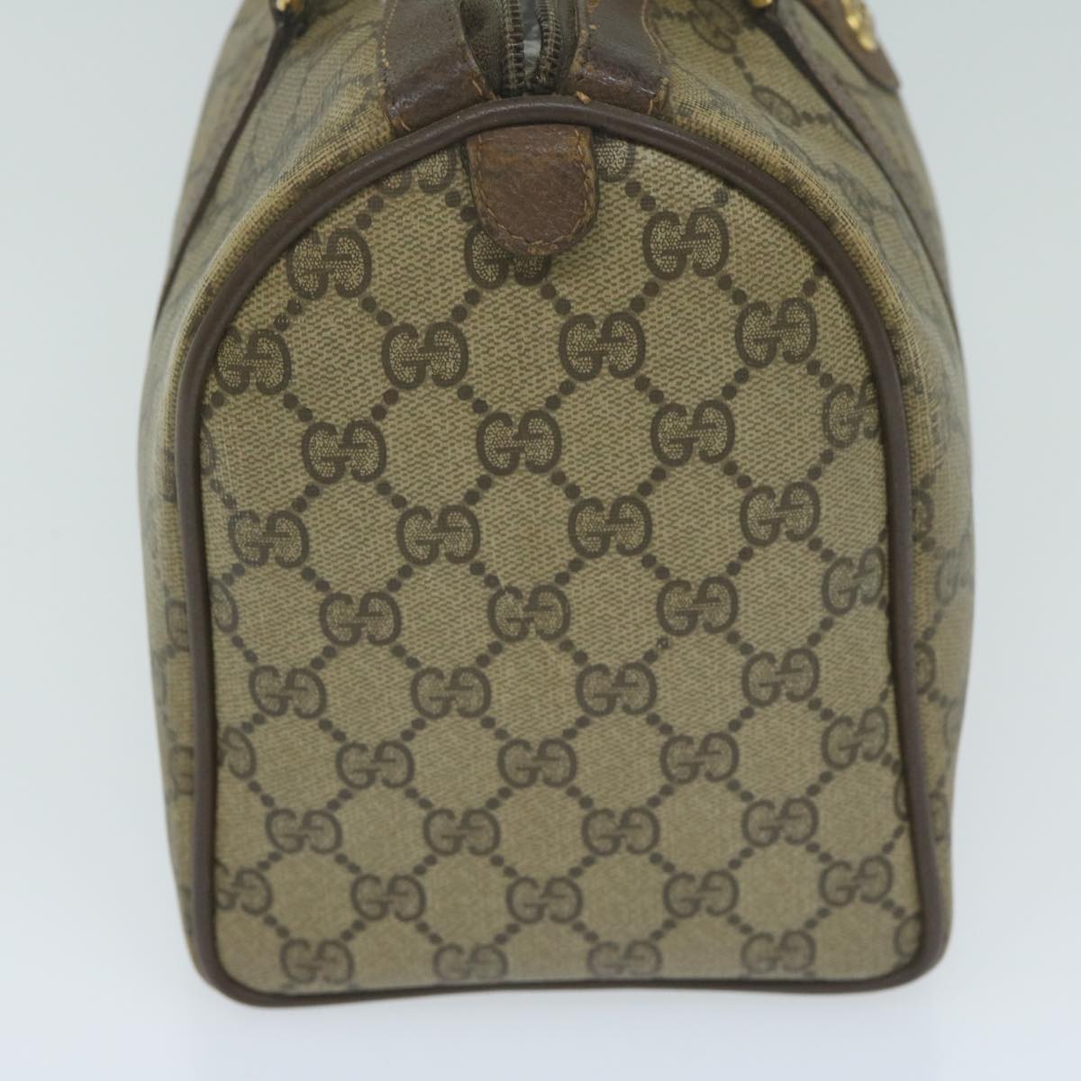 GUCCI GG Canvas Web Sherry Line Boston Bag PVC Beige Green Red hk1053