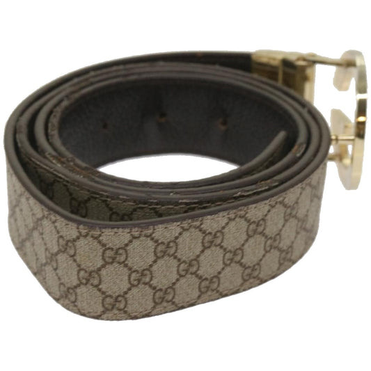 GUCCI GG Supreme Belt PVC 45.7"" Beige 121295 hk1104