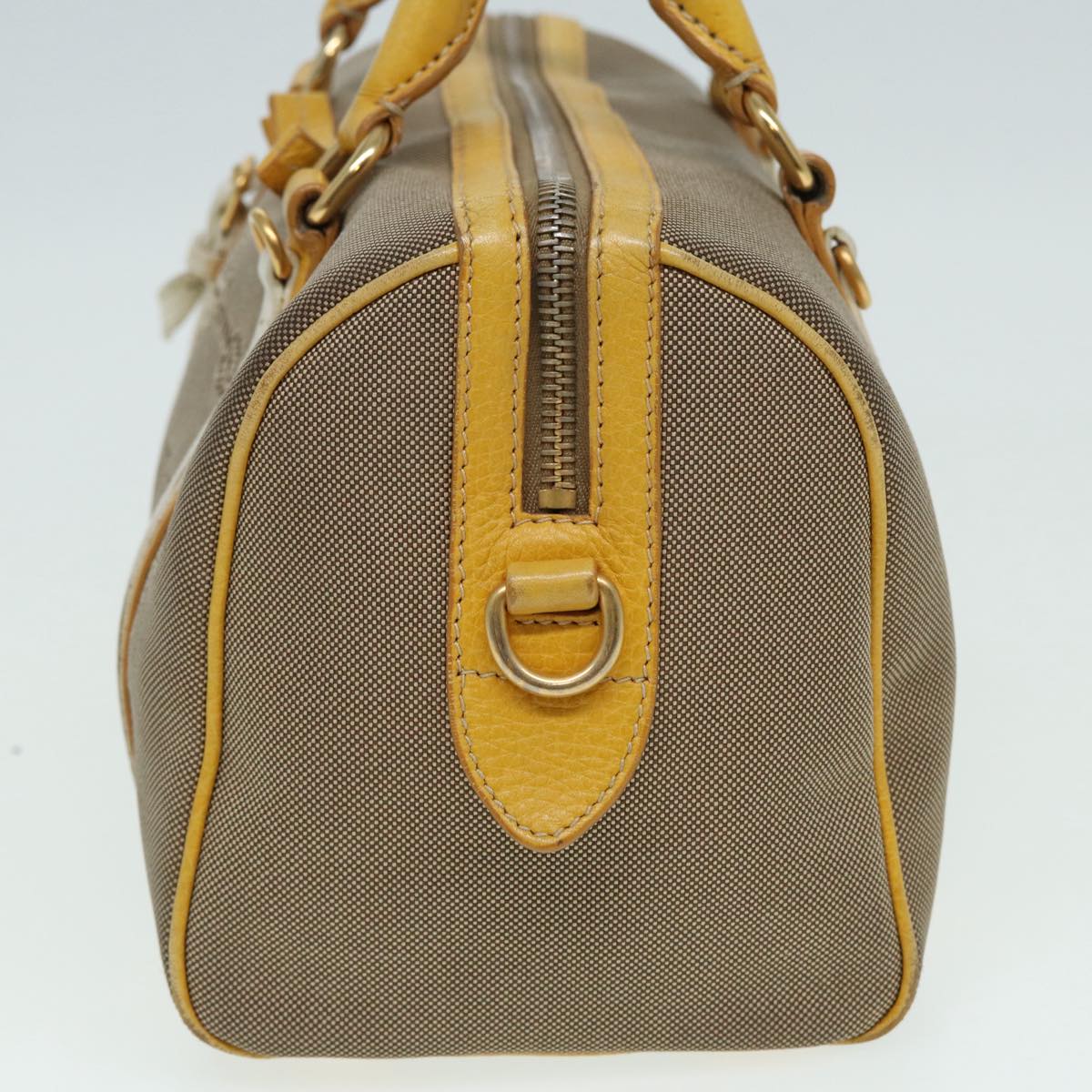 Luxury Prada Hand Bag Canvas Beige Yellow hk1503