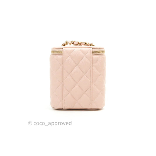 Chanel Classic Mini Vanity With Chain Pink Caviar Gold Hardware