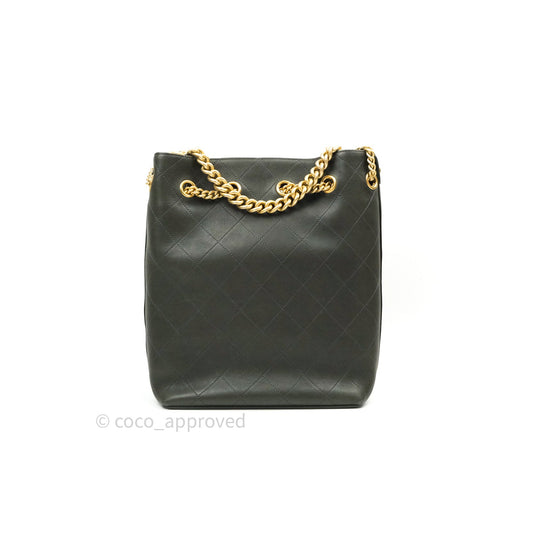 Chanel On My Shoulder Calfskin Bucket Bag