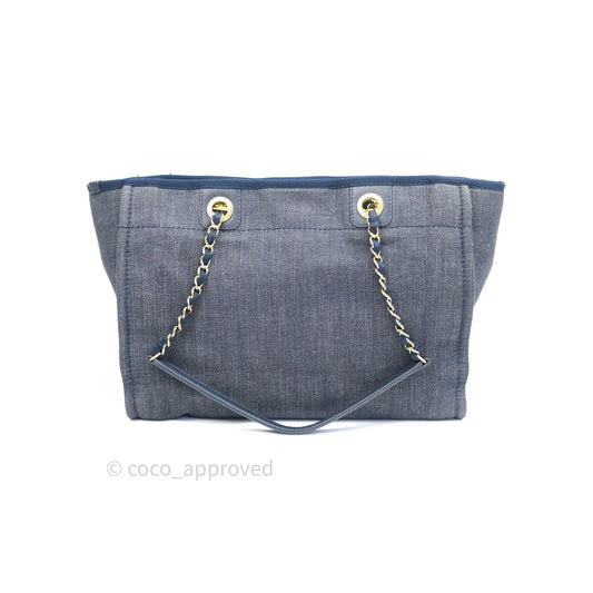 Chanel Denim Deauville Medium Tote Blue