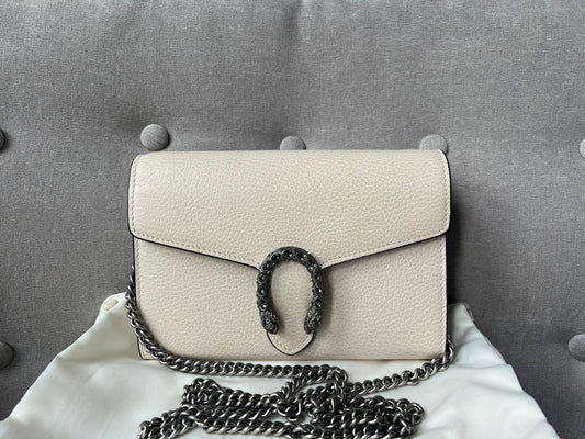 Luxury Gucci Dionysus White Mini Chain Bag ( 1340)