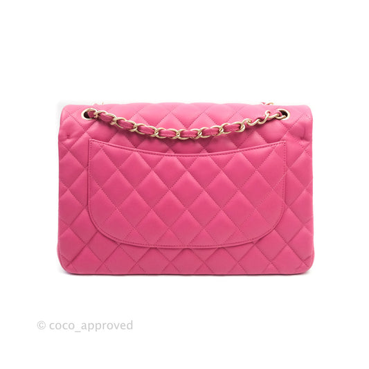 Chanel Jumbo Double Flap Pink Lambskin Gold Hardware