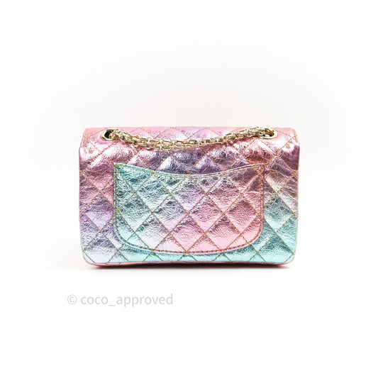 Chanel Mini Reissue 224 Rainbow Quilted Calfskin Gold Hardware