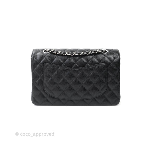 Chanel Classic Small S/M Flap Black Caviar Silver Hardware