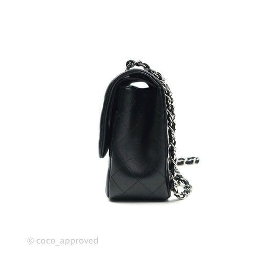Chanel Classic Jumbo Double Flap Black Lambskin Silver Hardware