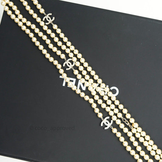 Chanel Long Pearl CC Necklace