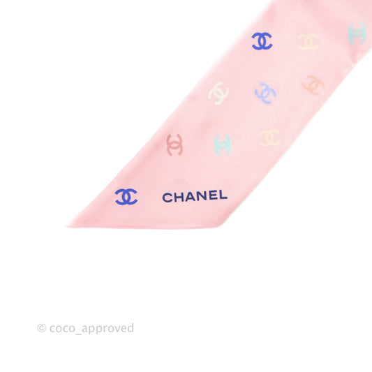 Chanel CC Silk Twilly in Pink