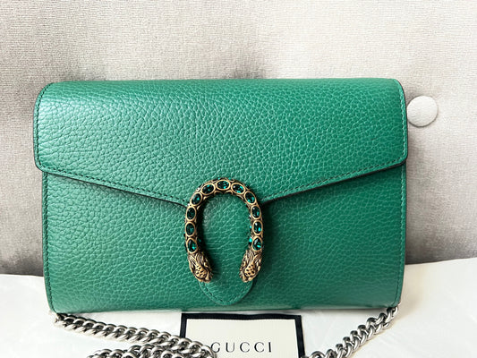 Luxury Gucci Dionysus Green Mini Chain Bag ( 1340)