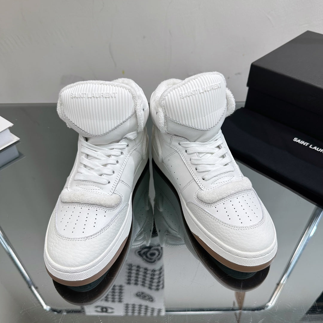 Luxury Saint Laurent SL SL/80 MID-TOP SNEAKER WHITE CALFSKIN