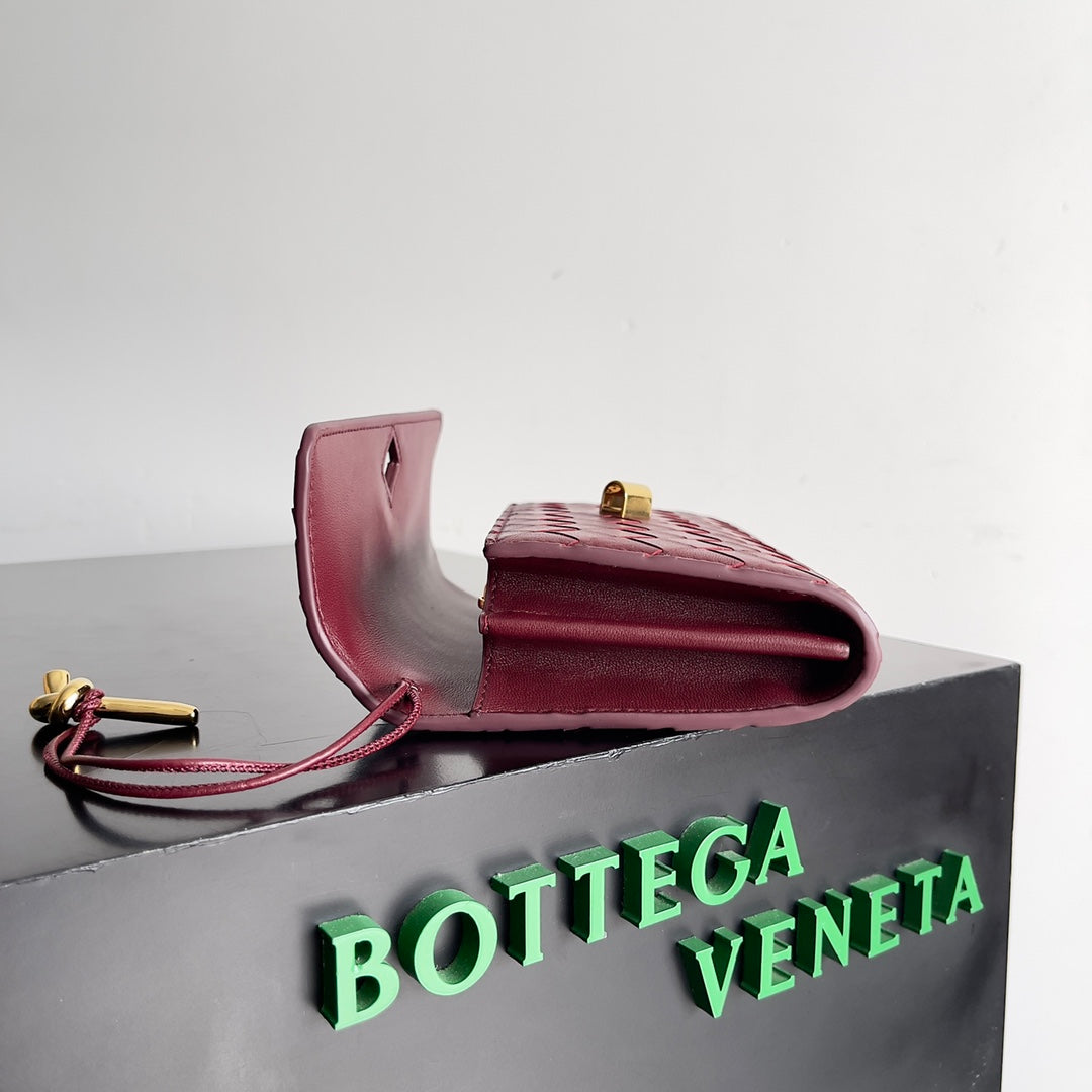 Luxury Bottega Veneta ANDIAMO BAG 19 IN BAROLO CALFSKIN