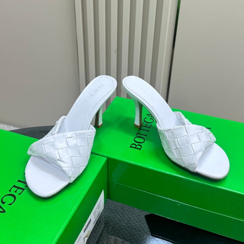 Luxury Bottega Veneta blink mule 95 white lambskin