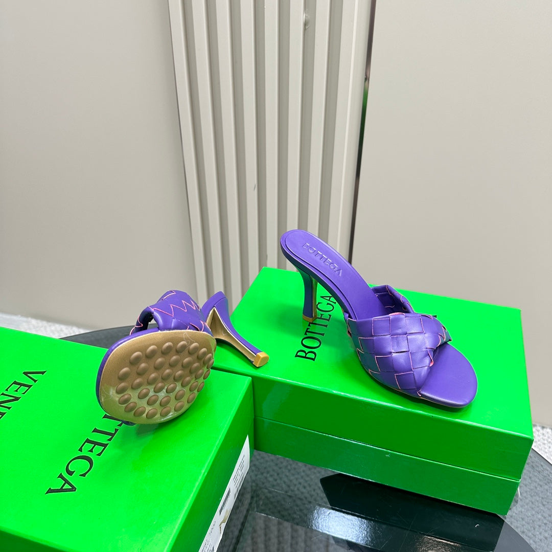 Luxury Bottega Veneta blink mule 95 violet lambskin
