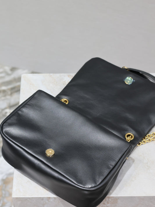 Luxury Saint Laurent JAMIE 4.3 MINI BAG 20 IN BLACK LAMBSKIN GLOD HARDWARE