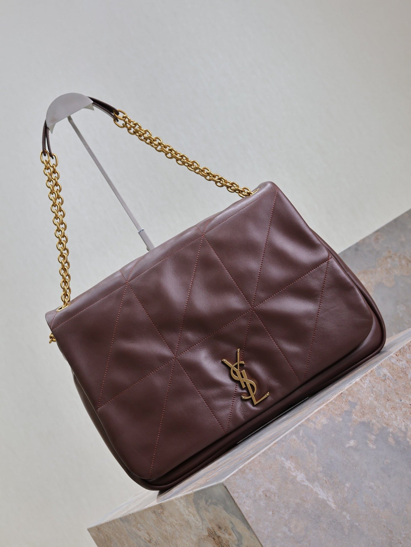 Luxury Saint Laurent JAMIE 4.3 LARGE BAG 43 IN WINE RED LAMBSKIN GOLD HARDWARE