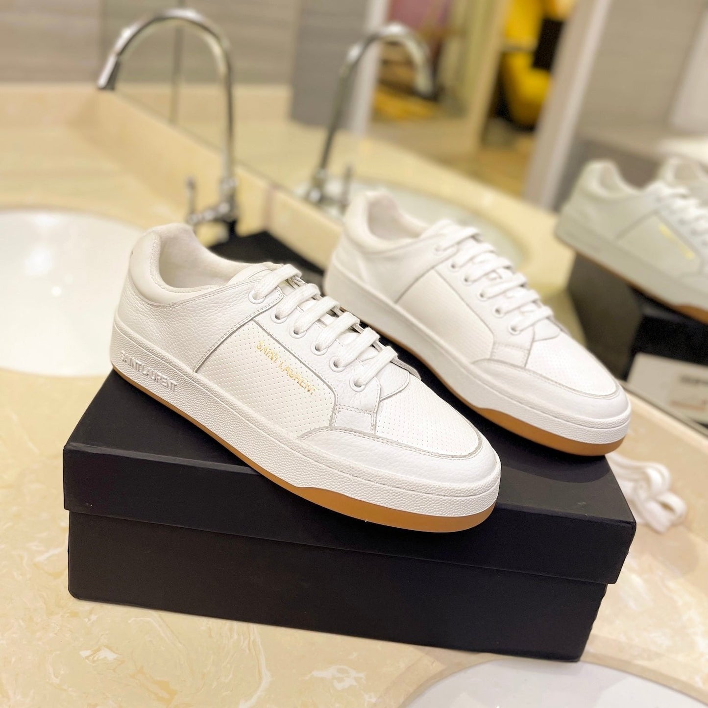 Luxury Saint Laurent SL SL/61 SNEAKERS WHITE CALFSKIN
