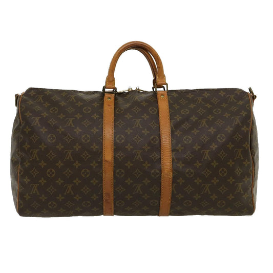 LOUIS VUITTON Monogram Keepall Bandouliere 55 Boston Bag M41414 LV jk2174