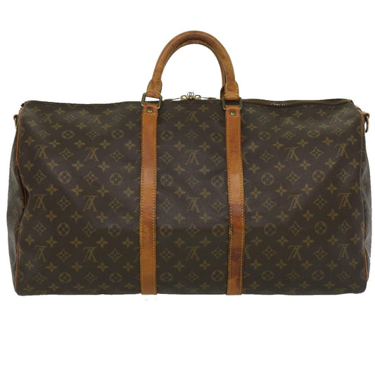 LOUIS VUITTON Monogram Keepall Bandouliere 55 Boston Bag M41414 LV ki2340