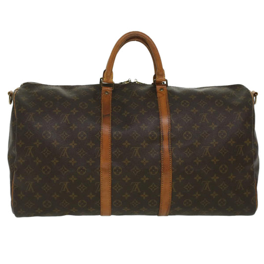 LOUIS VUITTON Monogram Keepall Bandouliere 55 Boston Bag M41414 LV ki2716
