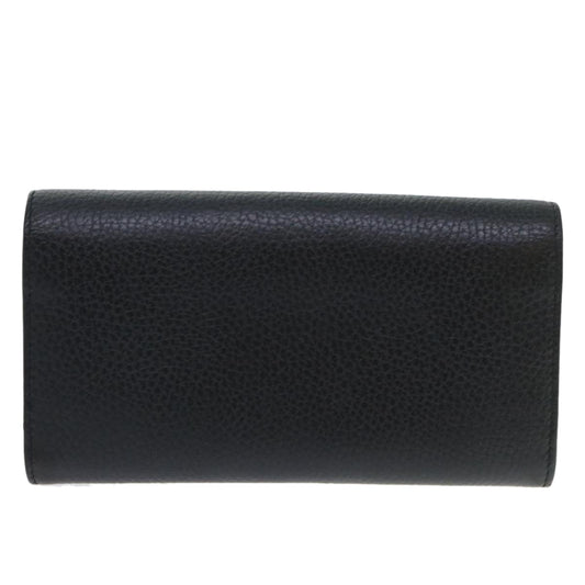 Luxury Gucci Interlocking GG Long Wallet Leather Black ki3458