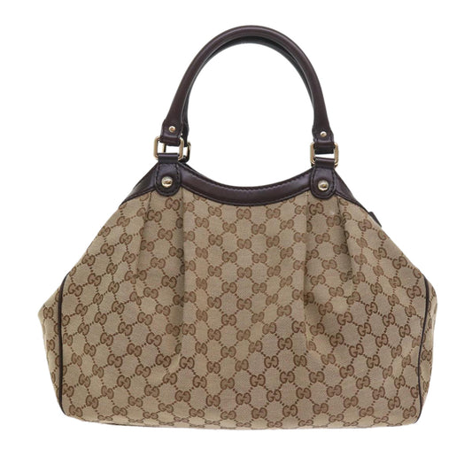 Luxury Gucci GG Canvas Sukey Tote Bag Beige 211944 ki3548