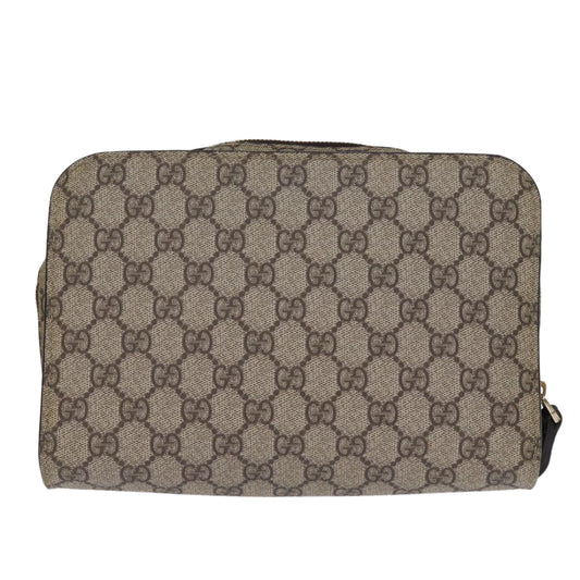 Luxury Gucci Trending 2025 GG Supreme Clutch Bag PVC Beige 201755 ki4303