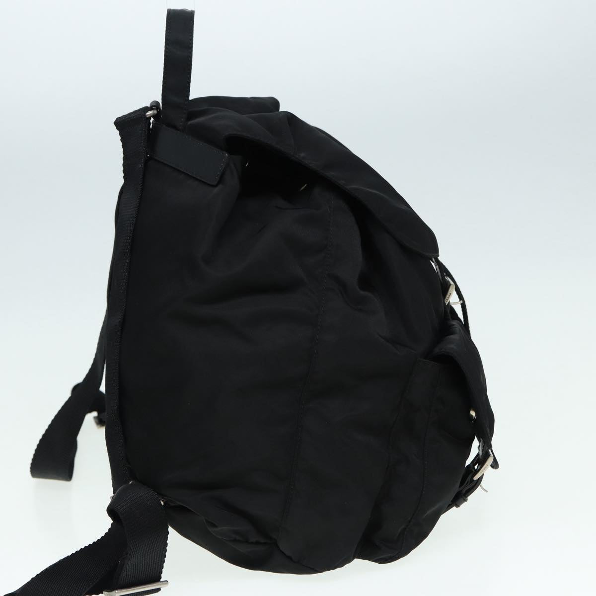 Luxury Prada Backpack Nylon Black Silver ki4696