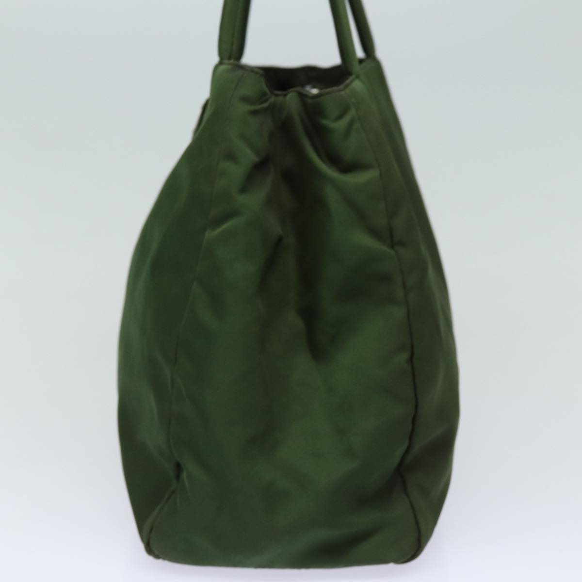 Luxury Prada Tote Bag Nylon Khaki Silver ki4704