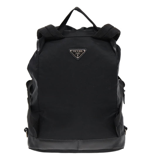 Luxury Prada Backpack Nylon Black Silver ki4718