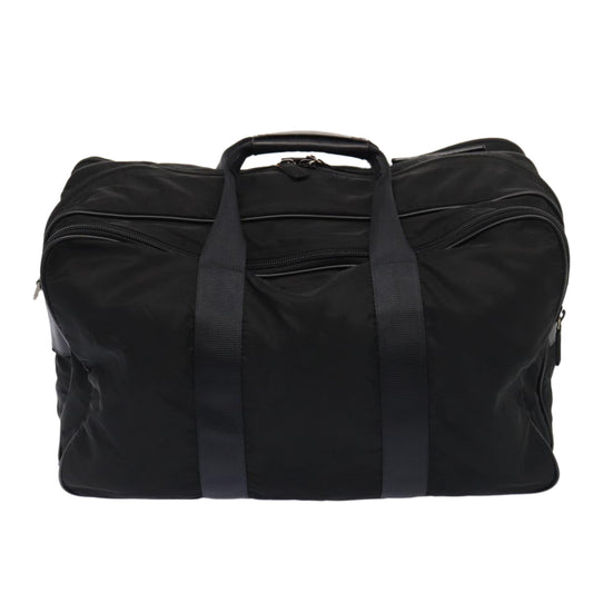 Luxury Prada Boston Bag Nylon 2way Black Silver ki4790