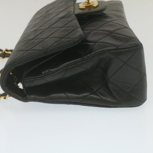 CHANEL Classic Matelasse 23 Chain Flap Shoulder Bag Lamb Skin Black lt398A