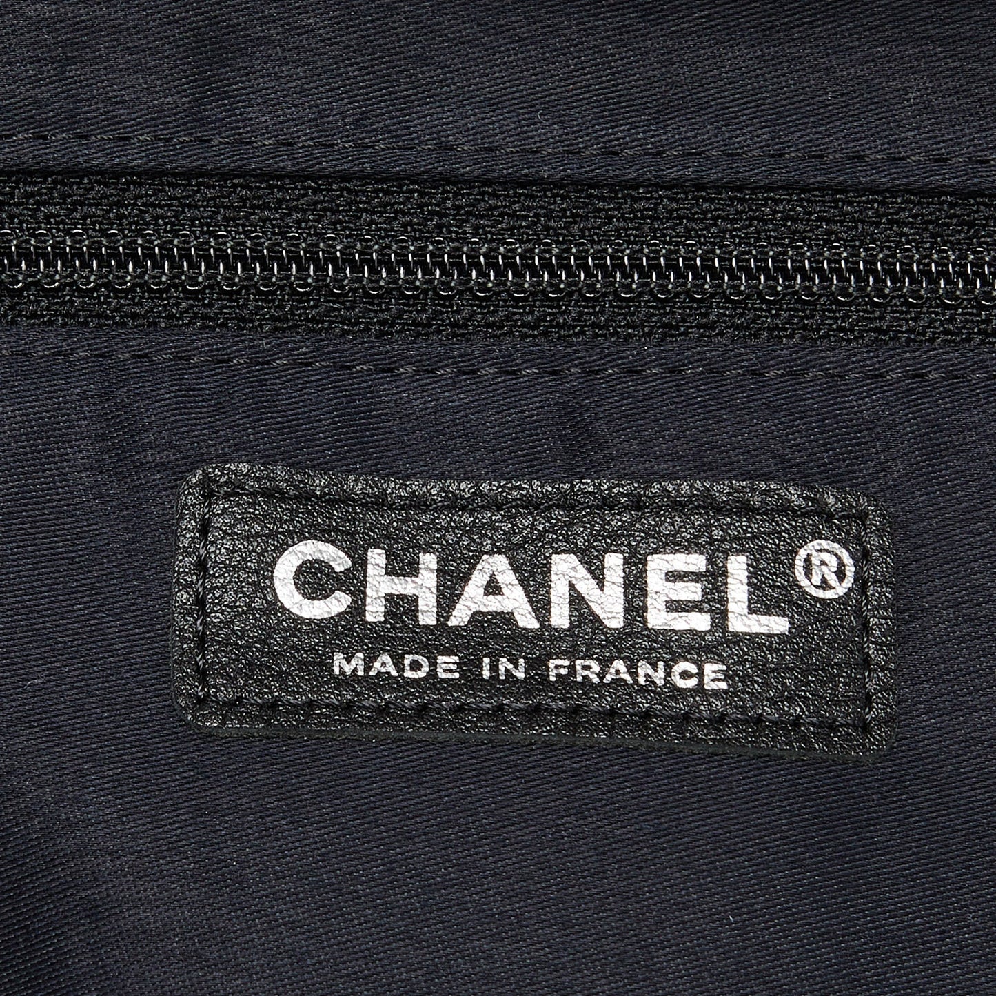 CHANEL Blue/Black Tweed and Leather Large Girl Bag