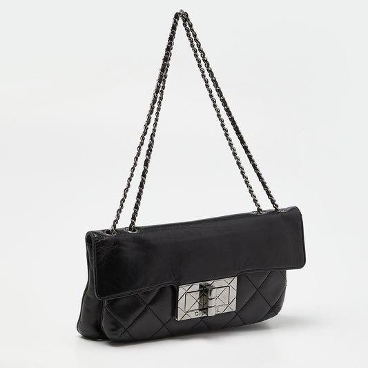 CHANEL Black Quilted Leather Reissue Flap Bag