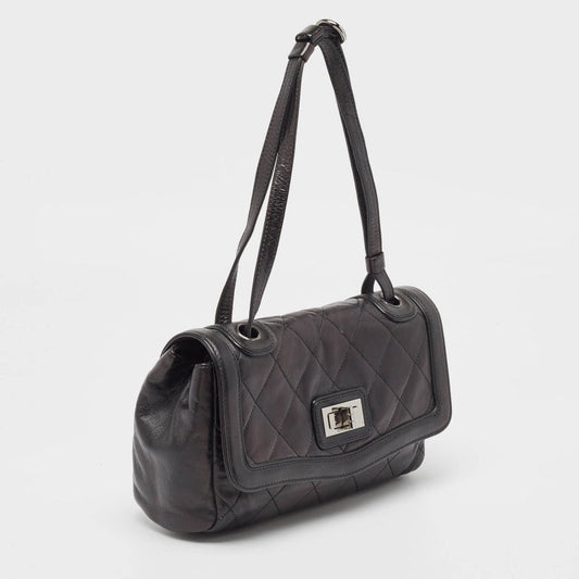 CHANEL Black Quilted Leather Mademoiselle Shoulder Bag