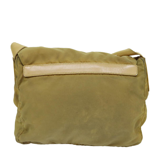 Luxury Prada Shoulder Bag Nylon Beige Silver mr429