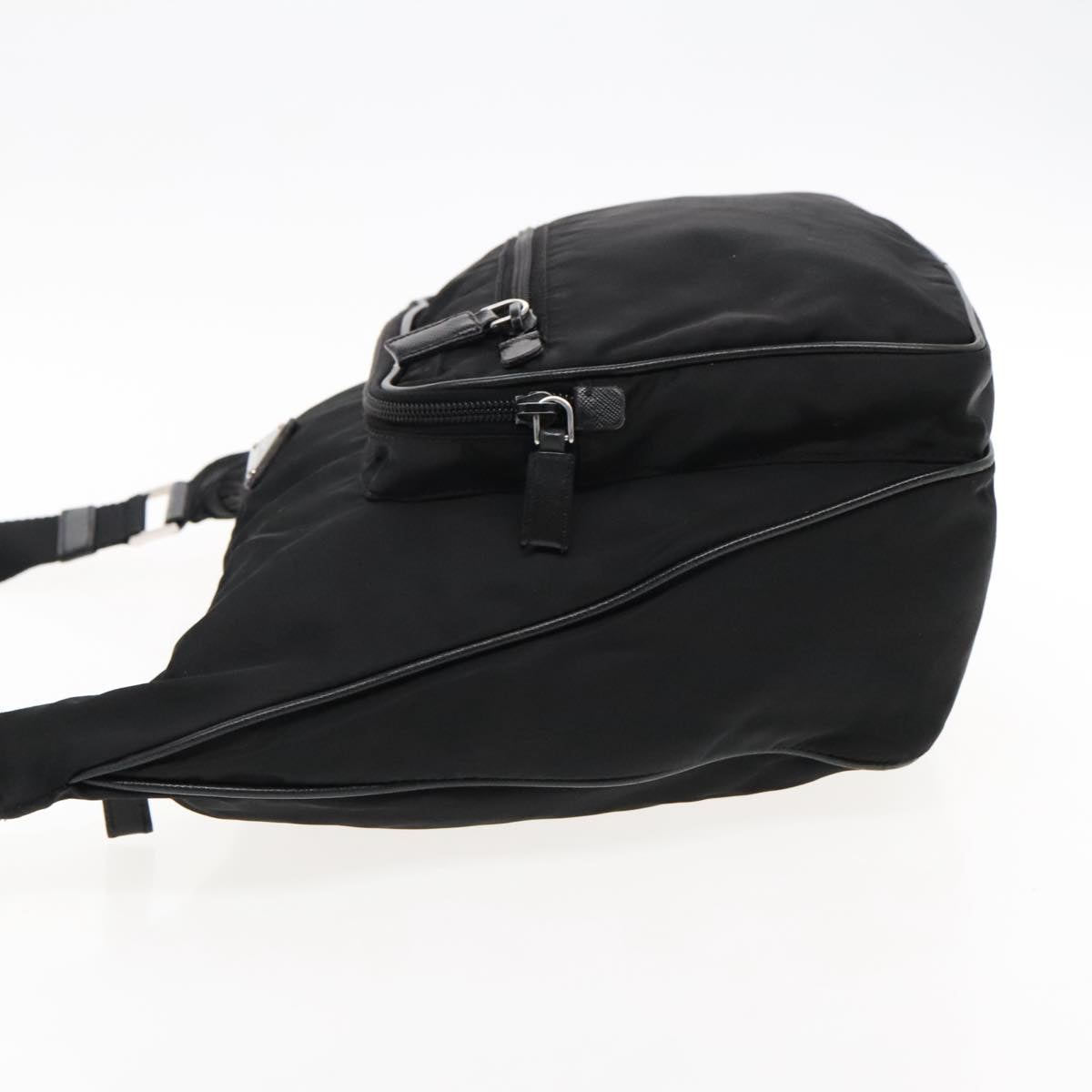 Luxury Prada Shoulder Bag Nylon Black Silver mr515