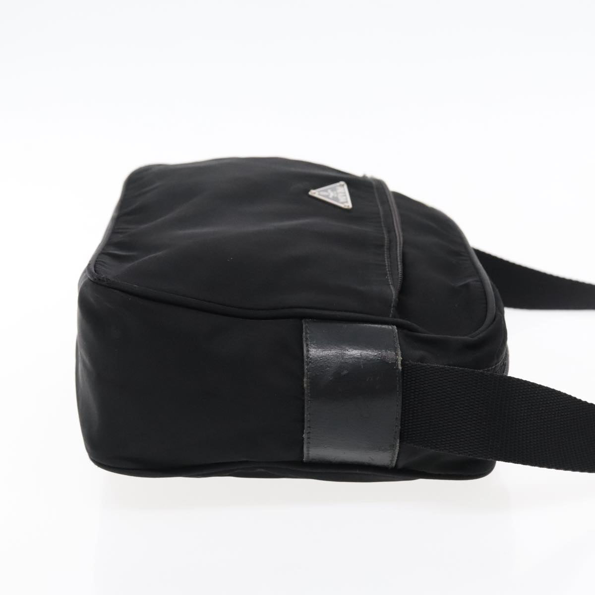Luxury Prada Shoulder Bag Nylon Black Silver mr572