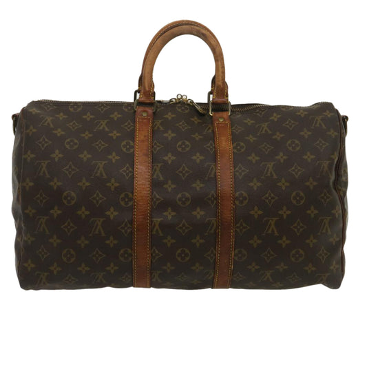 LOUIS VUITTON Monogram Keepall Bandouliere 45 Boston Bag M41418 LV 35133