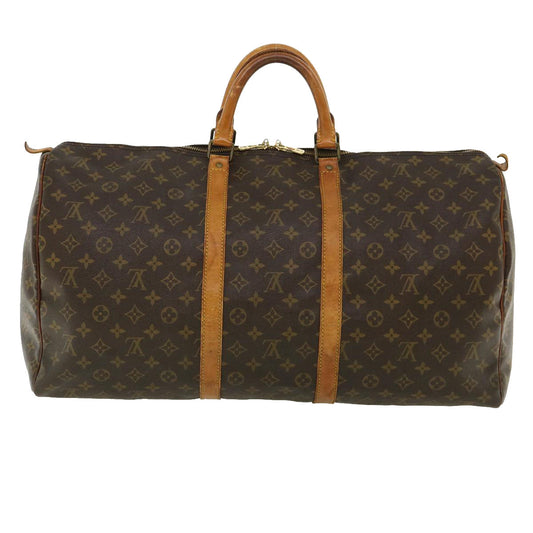LOUIS VUITTON Monogram Keepall 55 Boston Bag M41424 LV 34848