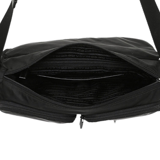 Luxury PradaRe-edition Black Vela Nylon Messenger Bag