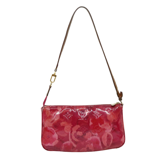 LOUIS VUITTON Vernis Ikat Pochette Accessoires Pouch Red Pink M90042 rh254