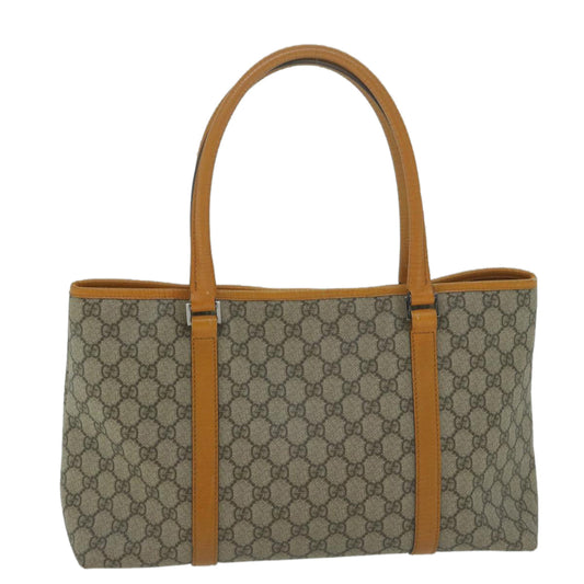 GUCCI GG Canvas Tote Bag PVC Beige 114595 tb1008
